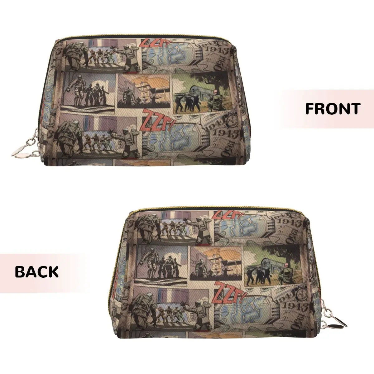COD Zombies Kino Der Toten Loading Screen Women Cosmetic Bag Travel Makeup Organizer Pouch Toiletry Storage Dopp Kit Box