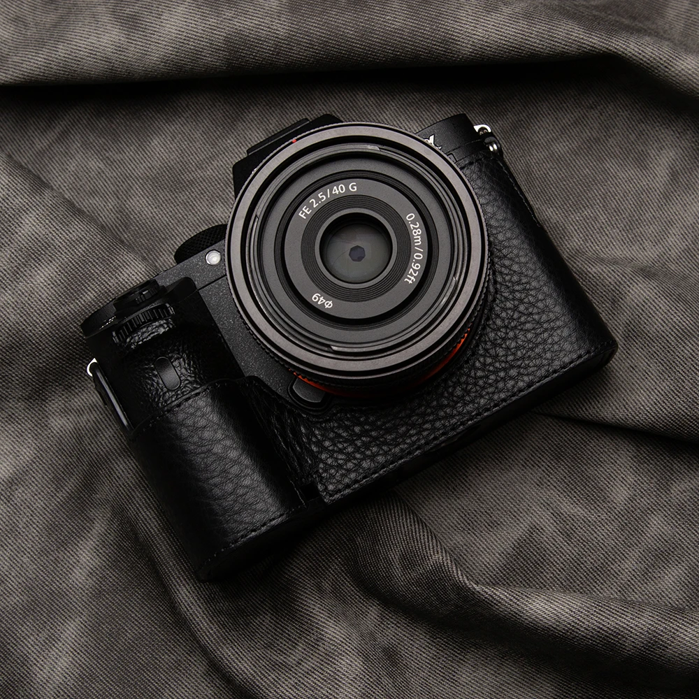 

A7M2 Real Leather Half Camera Case for Sony ILCE-7M2 Case Bag Genuine Leather Camera Bag Box Alpha 7 II Protective Case Cover