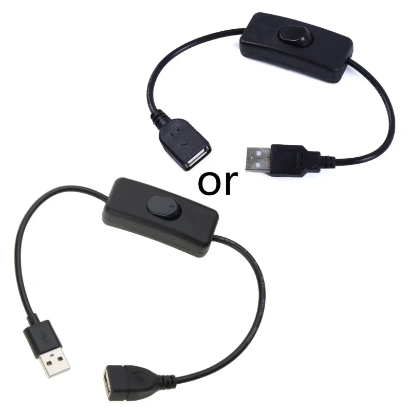 28cm USB Cable with Switch ON/OFF Cable Extension Toggle Adapter for USB Lamp USB Fan Power Supply Line Durable