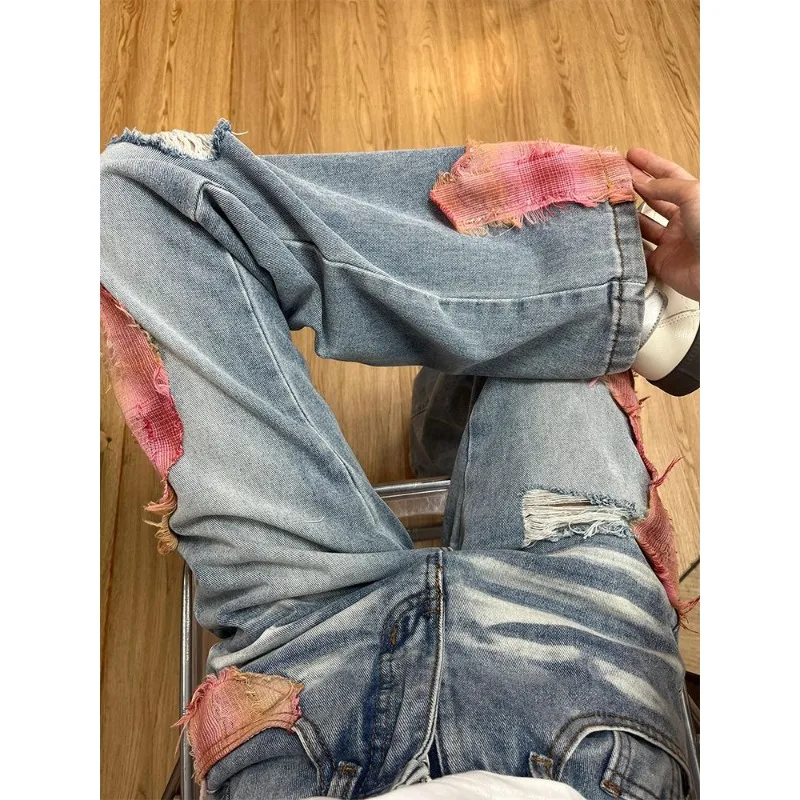

Korean Style Niche Women's Jeans 2025 Summer New Y2K Loose Fit Trendy Wide Leg Vintage Casual Versatile Long Pants