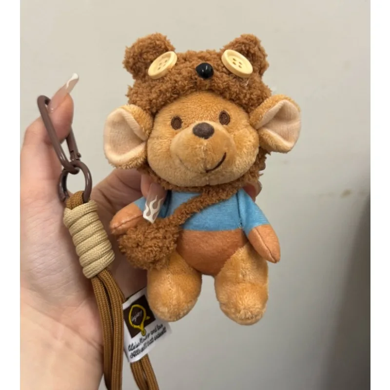 لطيف ديزني ويني ذا بوه رو أفخم سلاسل المفاتيح أنيمي اللعب Kawaii الكنغر لينة مفتاح سلسلة للبنين الأطفال هدية عيد ميلاد جديد