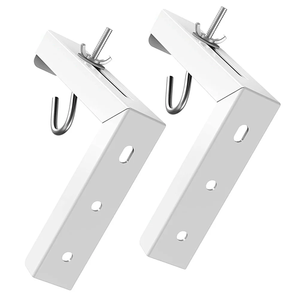 1 Juego de soporte de montaje en pared para proyector, gancho en forma de L, Material de acero ajustable, fácil instalación, soporte de pared para proyector