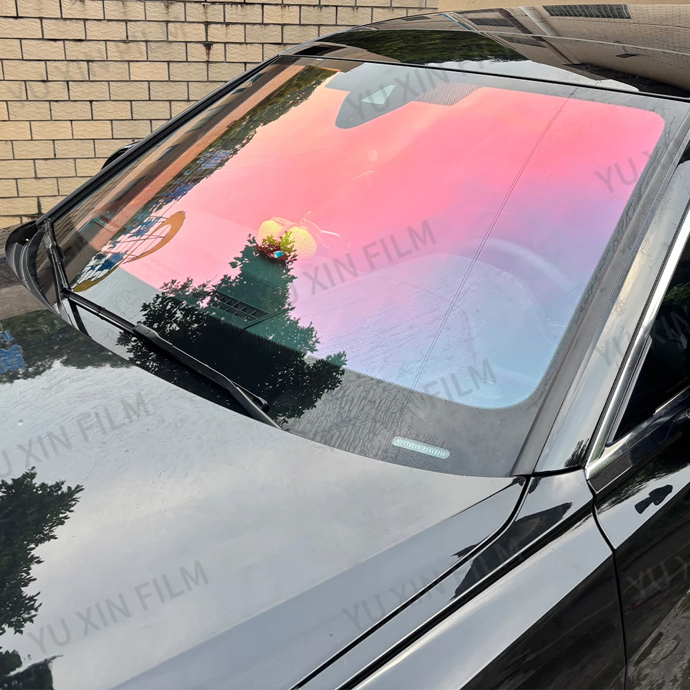 

VLT85% красный оттенок хамелеона, заводская цена, 1,52*30 м, пленка для окон автомобиля, лобовое стекло, солнечная цветная пленка-хамелеон заката