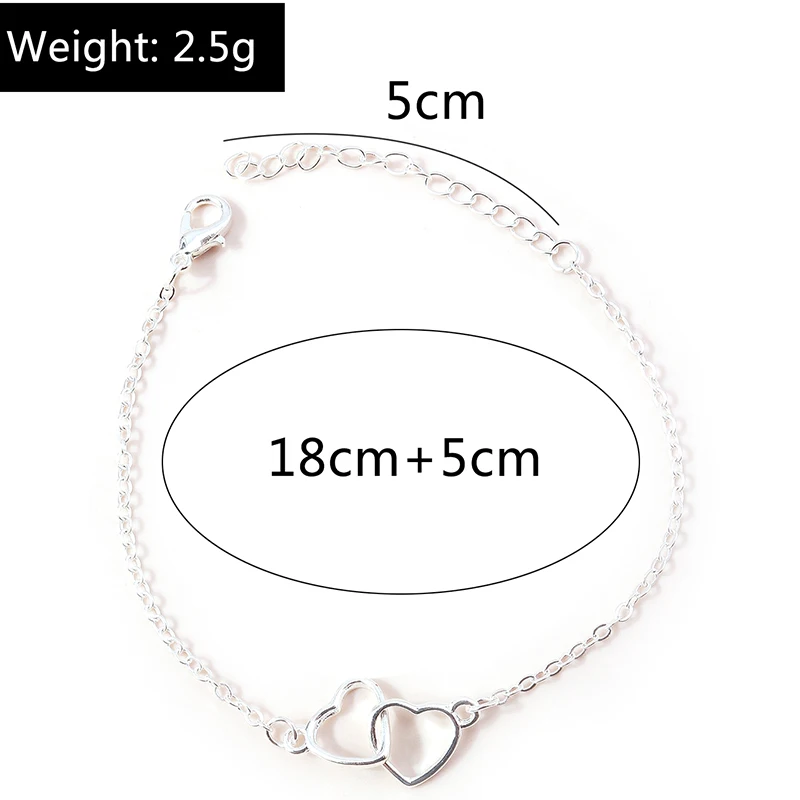 Aihua Silberfarbenes Kettenarmband mit Polaris-Stern für Damen, Trendiges Kreuz-Charm-Armband, Geburtstagsgeschenk für Frauen – Detail 11