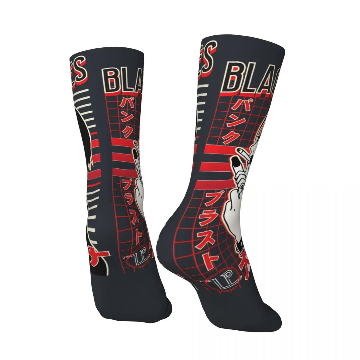 Funny Crazy Nana Osaki Sock for Men Hip Hop Harajuku Black Stones Quality Pattern Printed Crew Sock official-website tops fugees