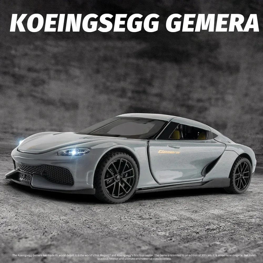 

New 1:32 Gemini Alloy Sports Car Model Diecast Metal Racing Vehicles Model Simulation Sound and Light Children Toy Birthday Gift