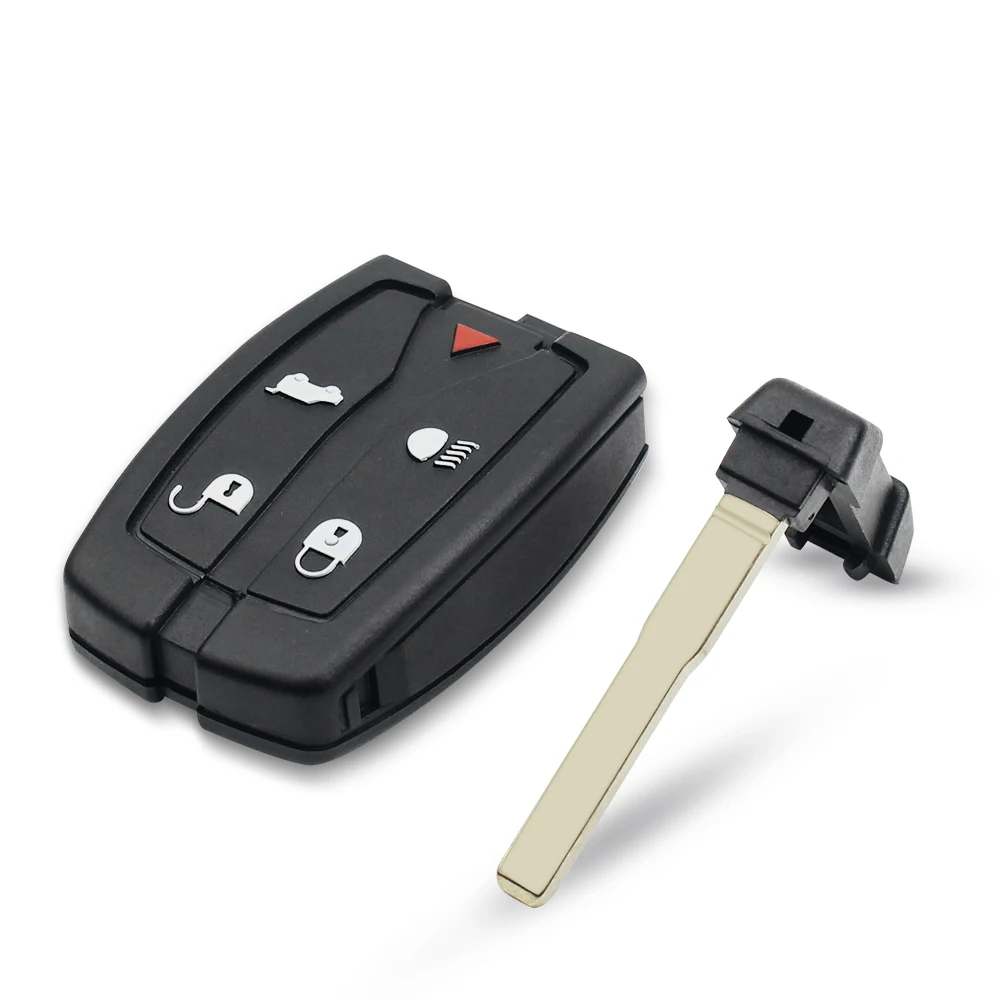 KEYYOU Replacement Key Case Shell For Land Rover Freelander 2 Discovery Remote Smart Car Key Fob 5 Button Uncut Blade