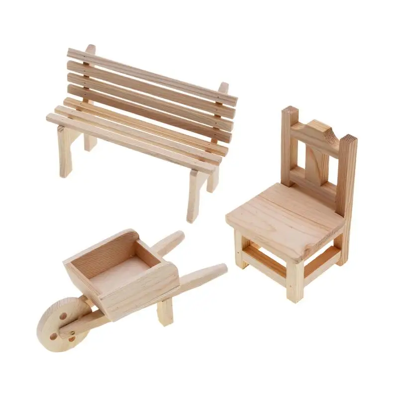 Doll-House Accessories Furniture Doll Miniatures Wooden Tiny Furniture Accessories Miniature Things Small Furniture For Kids