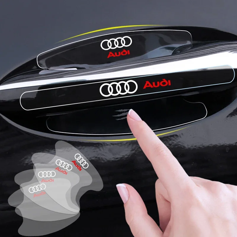 Car Door Handle Protective film Transparent Door Threshold Anti-scratch Sticker For Audi A3 A4 A6 A5 A7 A8 B5 B6 B7 Q3 Q5 Q7 S3