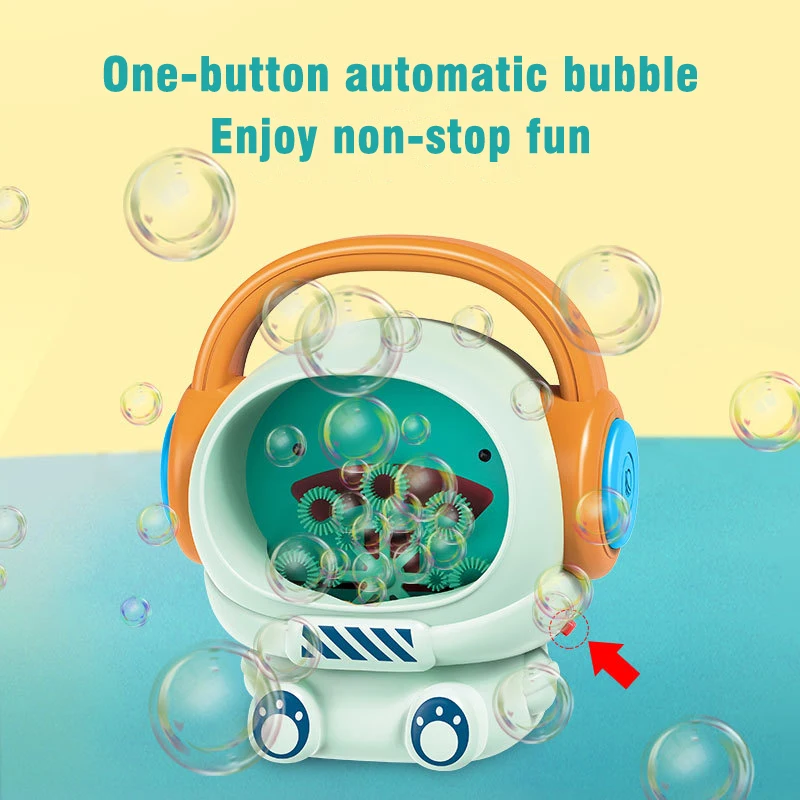Cute Bubble Machine Outdoor Toy Funny Automatic Colorful Bubble Blower Maker Toys Kids Baby Music Electric Outdoor Indoor Toys