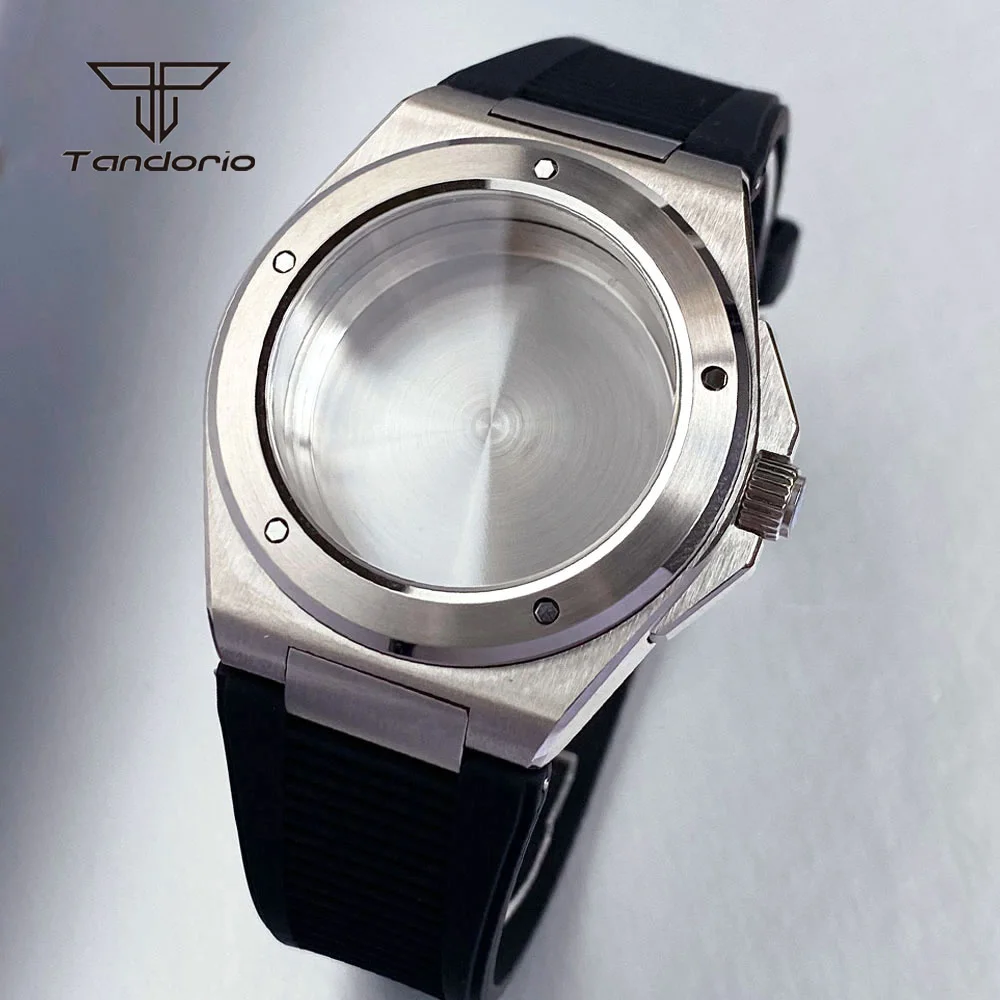 40mm Dive Brushed Stainless Steel 20BAR Watch Case+Strap Sapphire NH35 NH36 ETA2824 PT5000 Model Men\'s Wristwatch Mod Parts