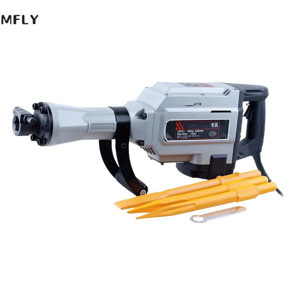 

Electric Demolition Jack Hammer Drill with 3 Chisels Heavy-Duty Jackhammer Concrete Breaker Chipping Impact Picks