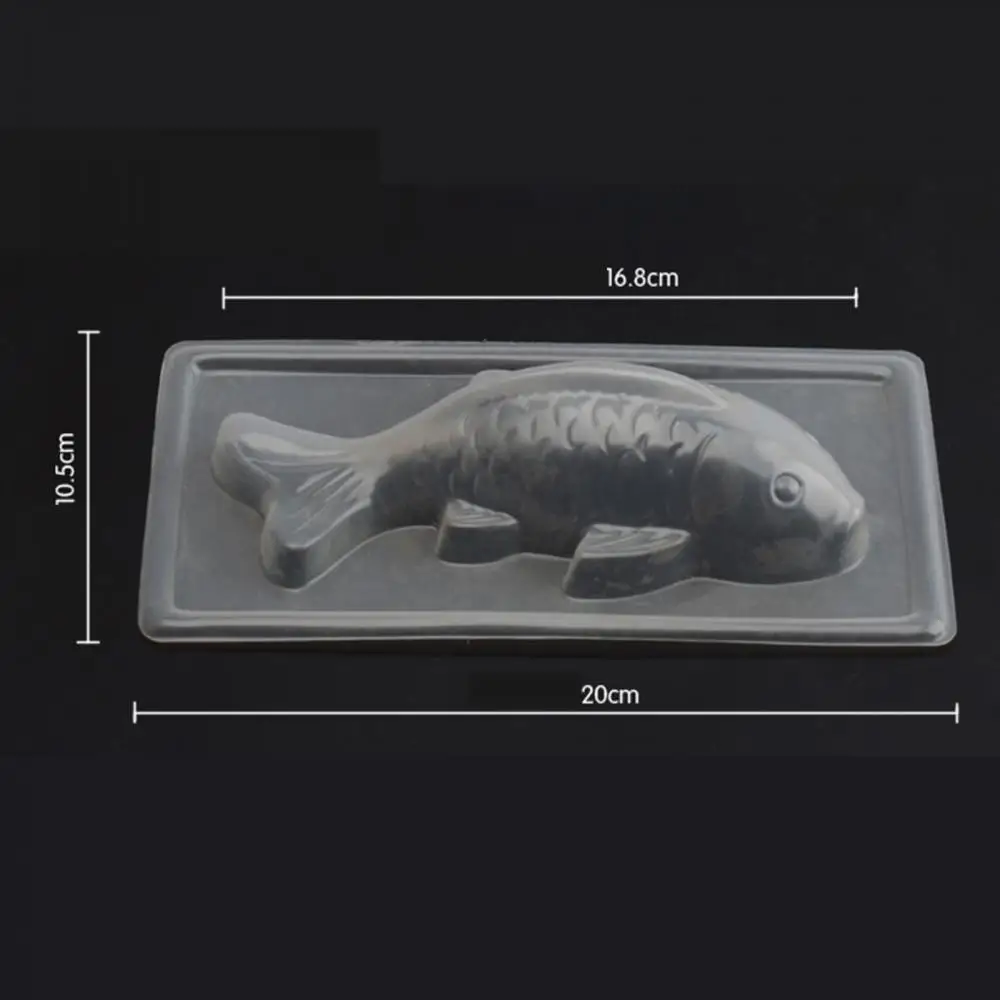 1PC Family 3D Fish Carp Jelly Plastic Mold DIY Handmade Sugar Craft Mold Rice Cake Pudding Chocolate Baking Pastoral Accessories