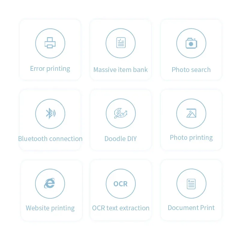 طابعة حرارية صغيرة عالية الدقة محمولة تحمل طابعة بلوتوث للطلاب عنوان الخطأ ملاحظة جيب خاطئ طباعة بدون حبر #6
