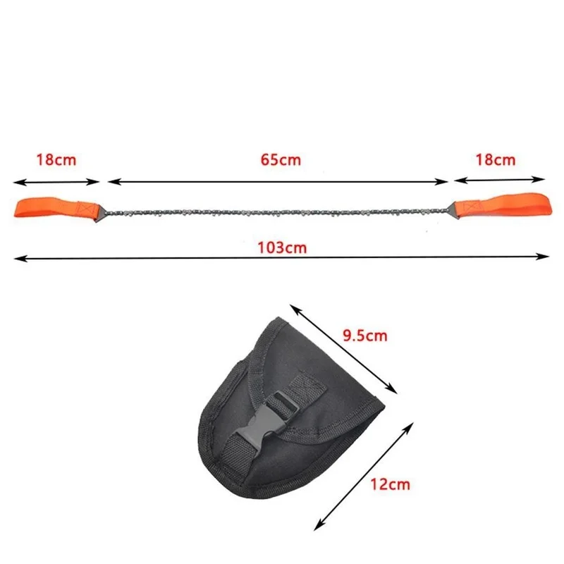 Portable Survival Chain Saw Chainsaws Camping Hiking Tool Pocket Hand Tool Pouch Outdoor Pocket Chain Saw Woodworking tools