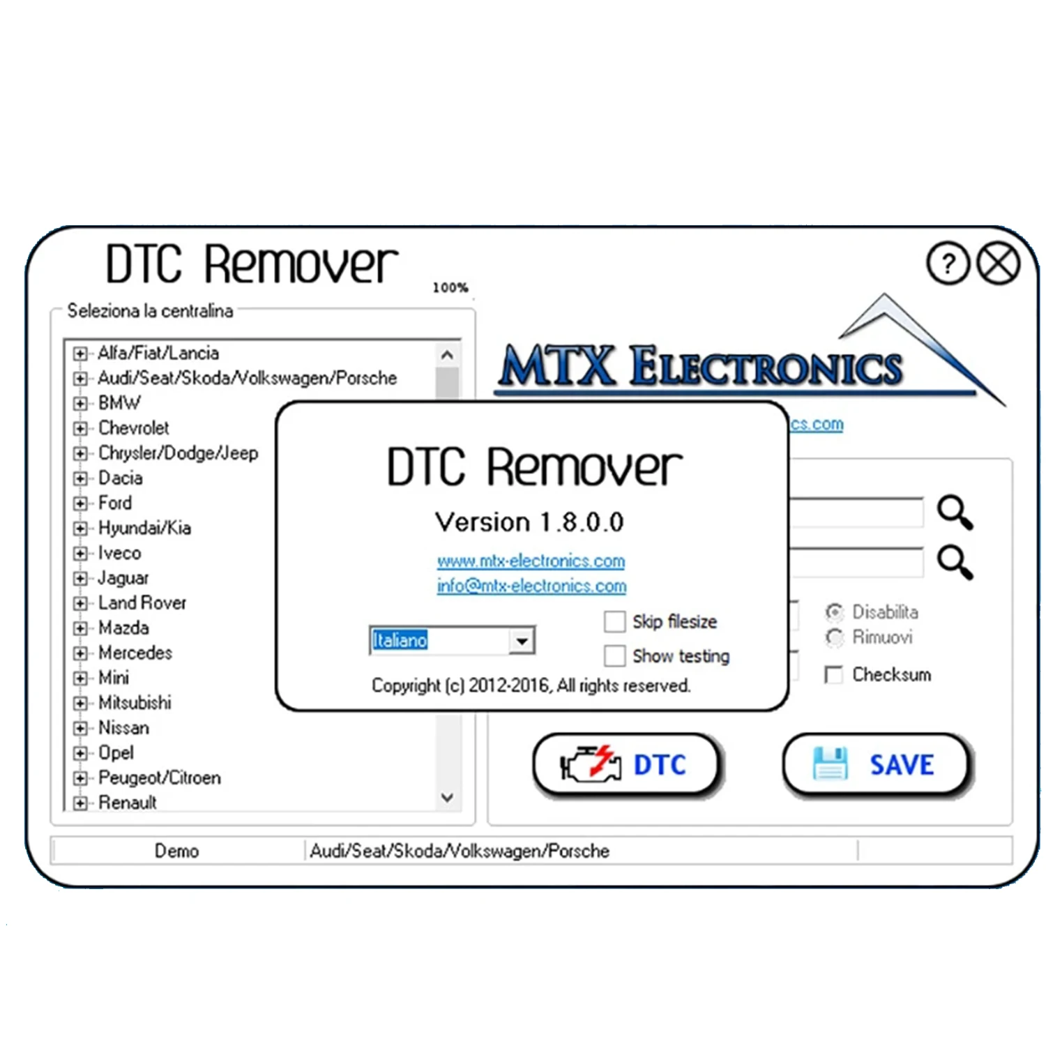 DTC Remover 1.8.0.0 For KESS KTAG FGTECH OBD2 ECU Chip Tuning Software Full MTX DTC Remover