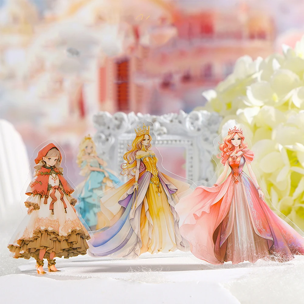 Mr. Paper, 20pcs/bag, Fairy Tale Princess Themed Stickers, Card Scrapbook, Handmade Notebook Collage Decoration Girl Stickers