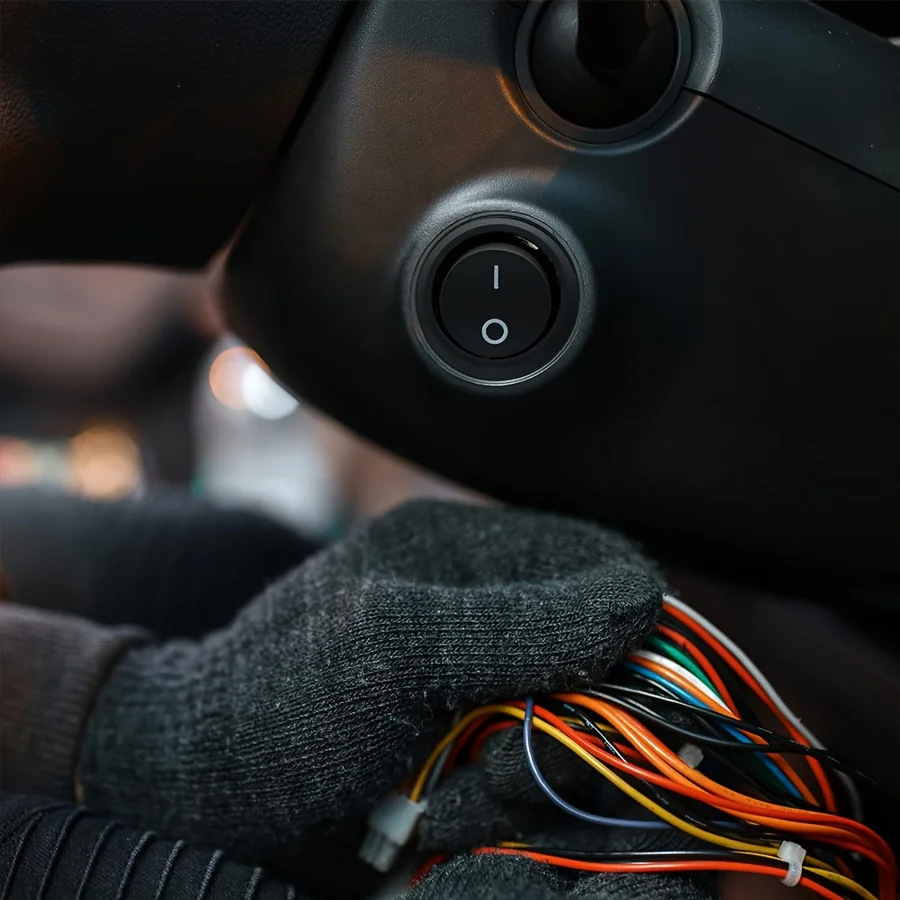 1/5/10pcs 12V DC 2Pin Toggle Round Rocker Switch ON/Off with Pre-Welded Copper Terminals for Automotive Boat Car