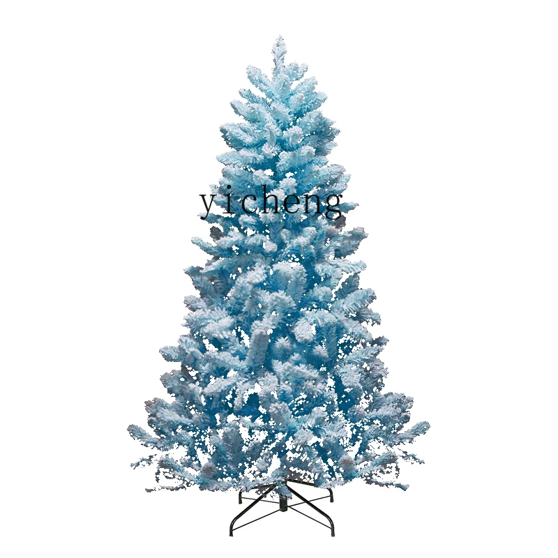 ZC Blue Christmas Tree Flocking 1.5 M 2.1M Home Ins Wind Making Way Blueberry Set Ice Blue Tree