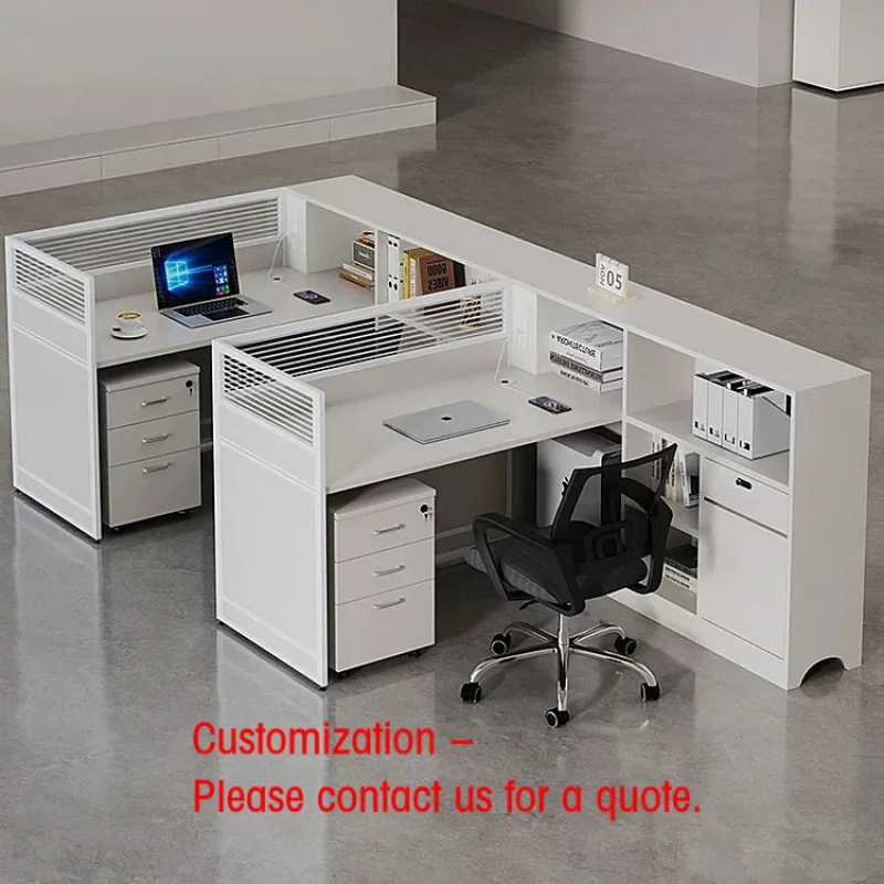 

custom.Modern White Office Furniture Workstation Working 2 4 6 8 Person Seater Office Work Station Desk Table Employ