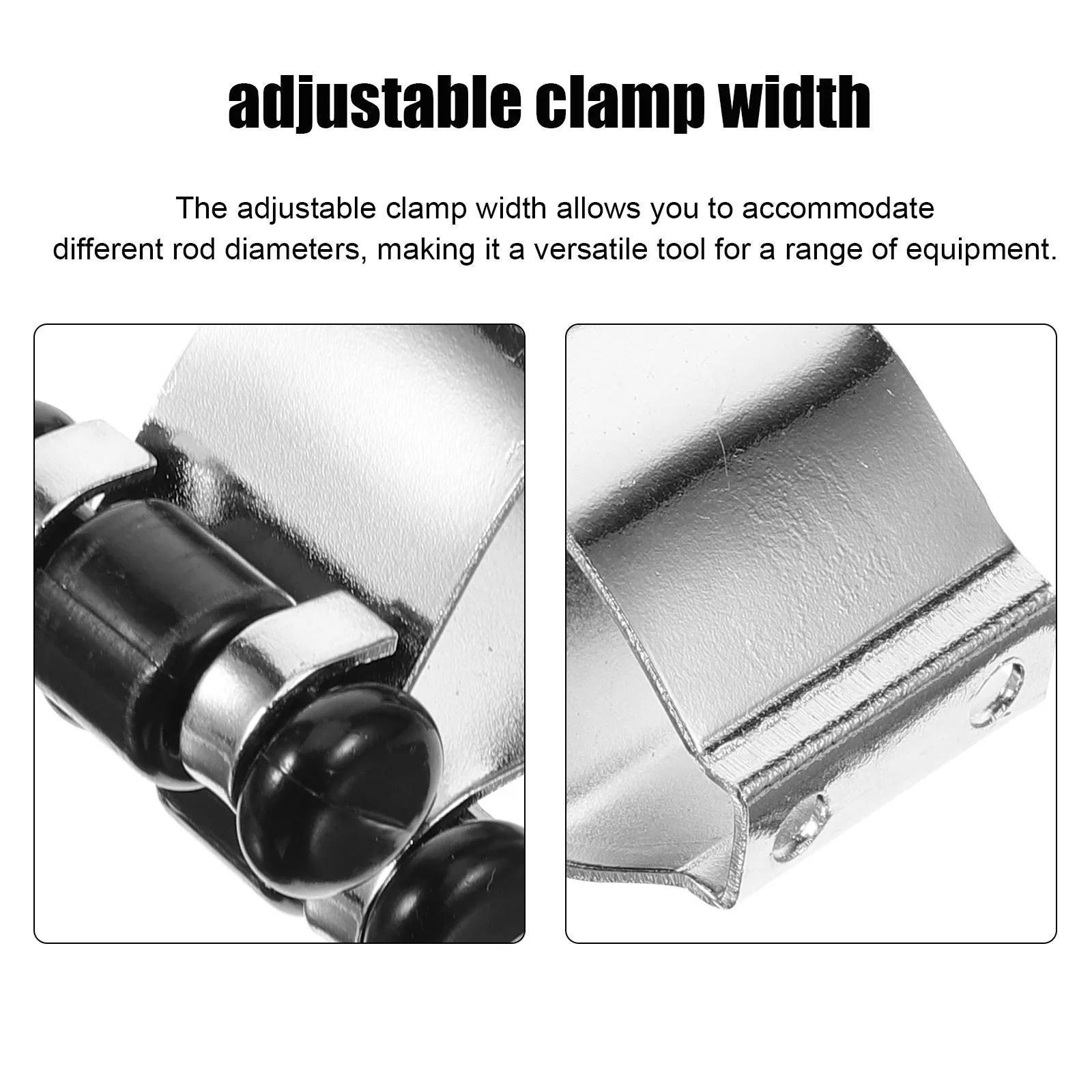 

5 Pcs Pool Cue Holder Metal Clamp Adjustable Width Fishing Rod Wall Bracket Pole Erector Clamps Silver Appearance