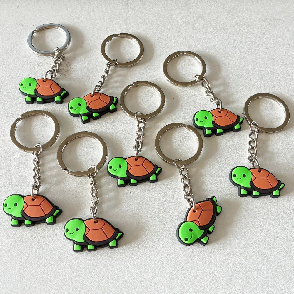 

8 Pcs Turtle Keychains Sea Turtle Under the Sea Ocean Themed Baby Shower Birthday Party Gifts Fillers School Carnival Rewards ﻿