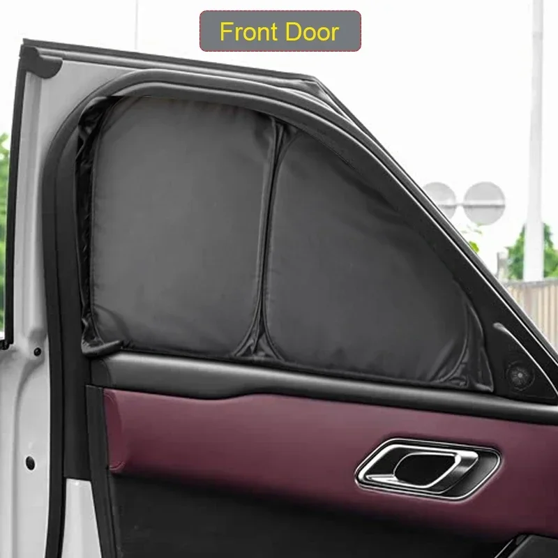 For LAND ROVER RANGE ROVER VELAR 2017-Present Car Black Window Privacy Sunshade Anti-UV Heat Insulation Protect Cover Accessory