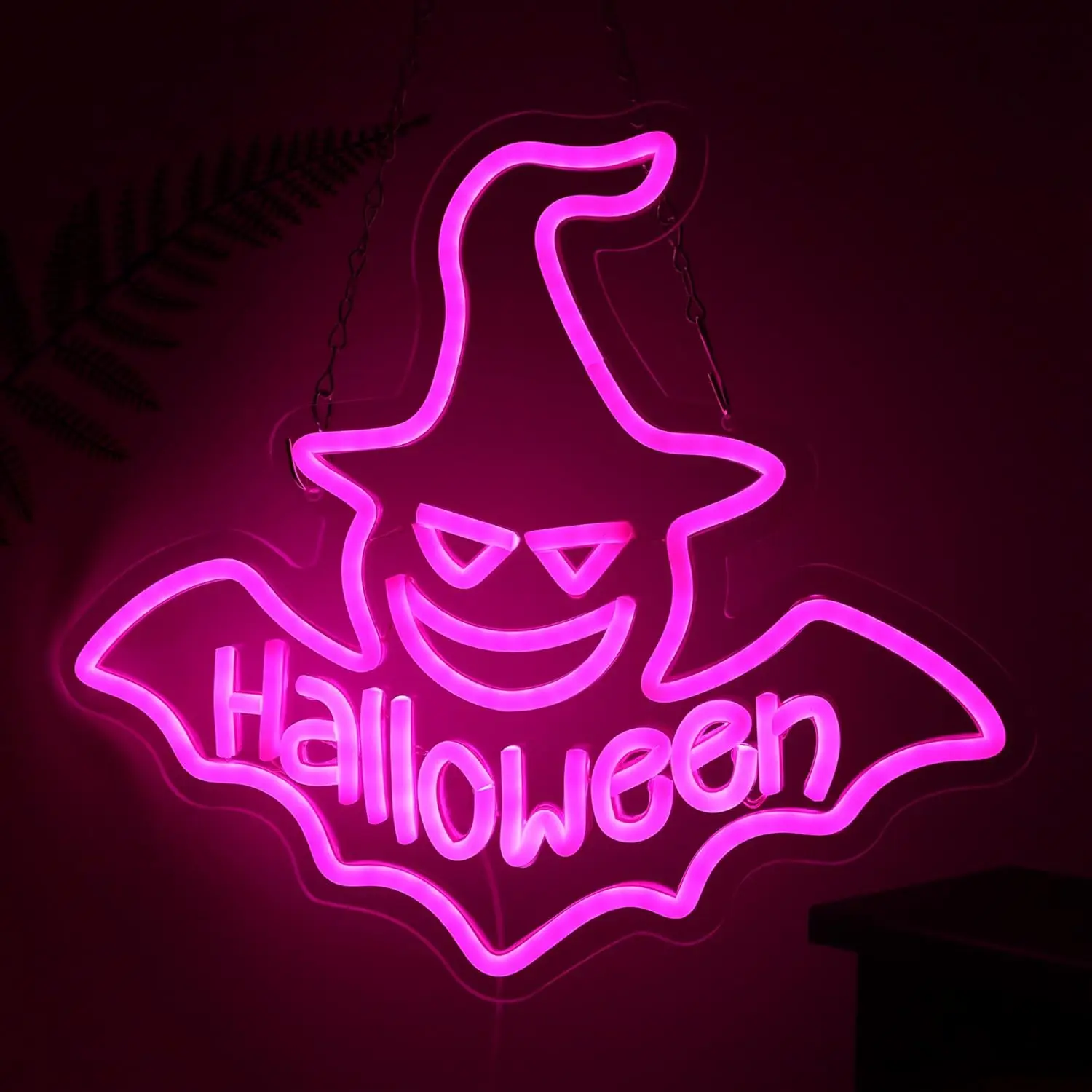 

Хэллоуин Неоновая вывеска Призрачная летучая мышь Светодиодный неоновый свет для Хэллоуина Вечеринка Домашняя игровая комната Украшение окна Светящаяся вывеска Подарок
