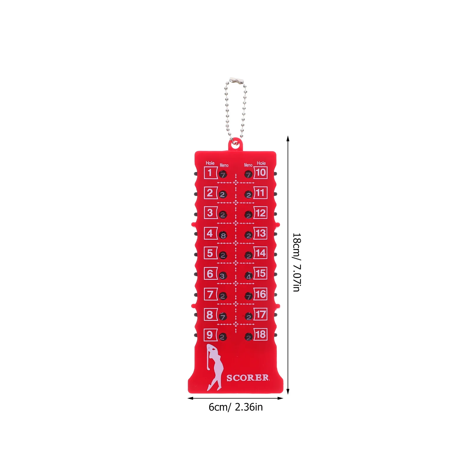 2 قطعة عداد نقاط الجولف المدمج سهل القراءة عرض 18 حفرة السكتة الدماغية المقتفي للتدريب ممارسة السفر جولف النتيجة عداد