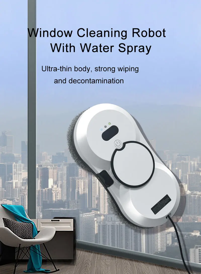 Outdoor Wet and Dry Dual-use, Ultra-thin Double-sided Window Cleaner Water Spray