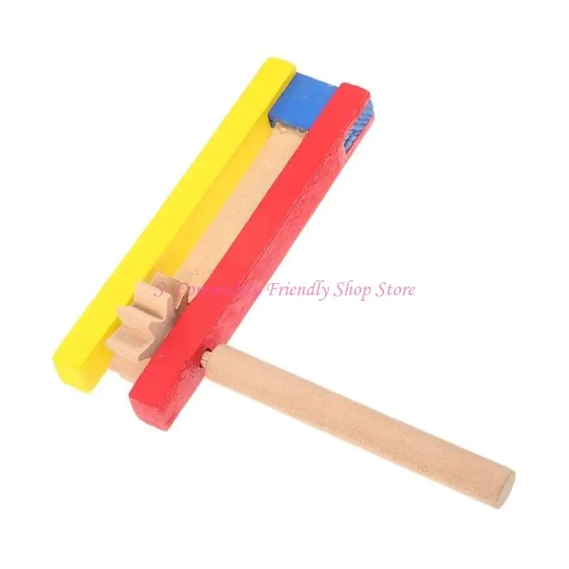 85EAE PAKIET 4 Castanet Percussion Toy Long uchwyt muzyczny instrument dla dzieci uczenie się muzyki i występy sceniczne