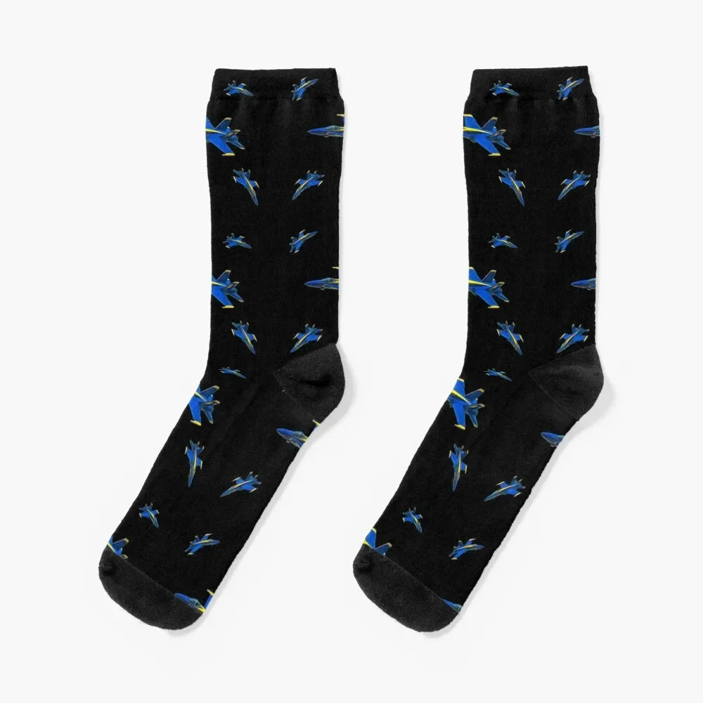 

Blue Angels Pattern 2 Socks luxury anti slip football warm winter cycling Socks Women's Men's