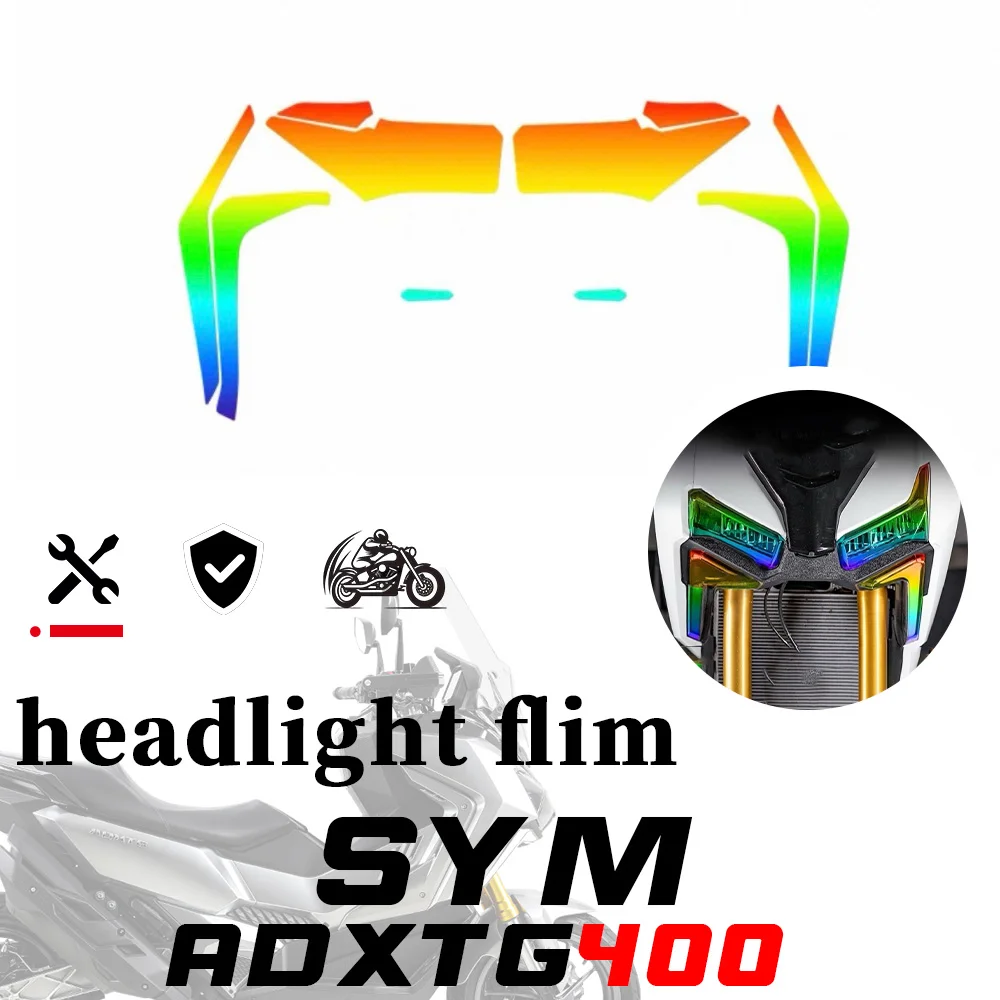 FOR SYM ADXTG400 400ADX TG 400 adxtg 400 adx tg Self-adhesive clear headlight protector sticker