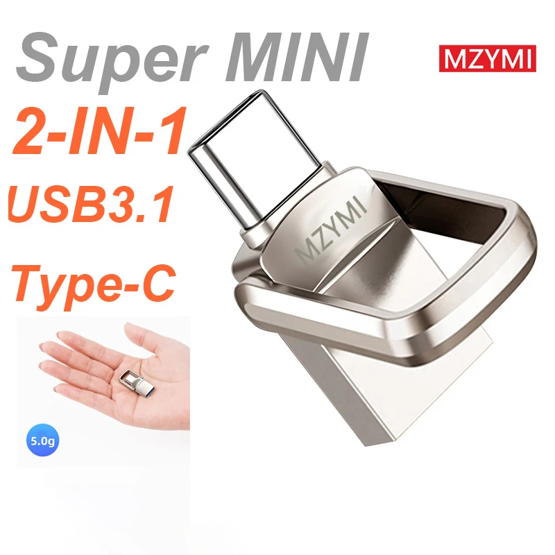 

MZYMI 2TB High Speed Pen Drive Flash Memory USB3.0 U Disk Waterproof Type-C Interface PenDrive For Computer Storage Devices