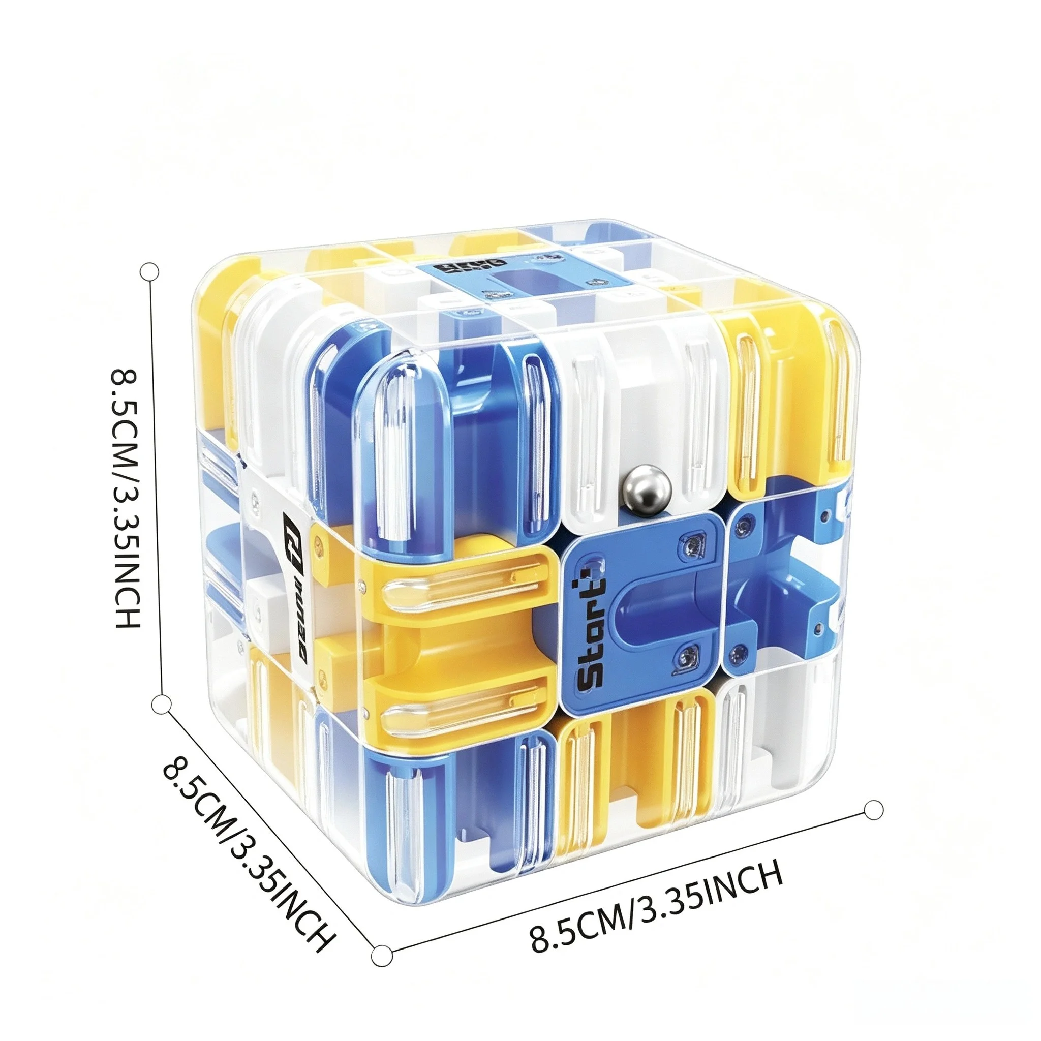 Internet-Famous Three-Layer Maze Cube Toy (for Ages 3 and Above), Rotatable Ball Maze Cube, Stem Educational Brain-Teasing Stress-Relief Cube, Birthday Enlightenment Gift for Children to Stay Away from Electronic Scree