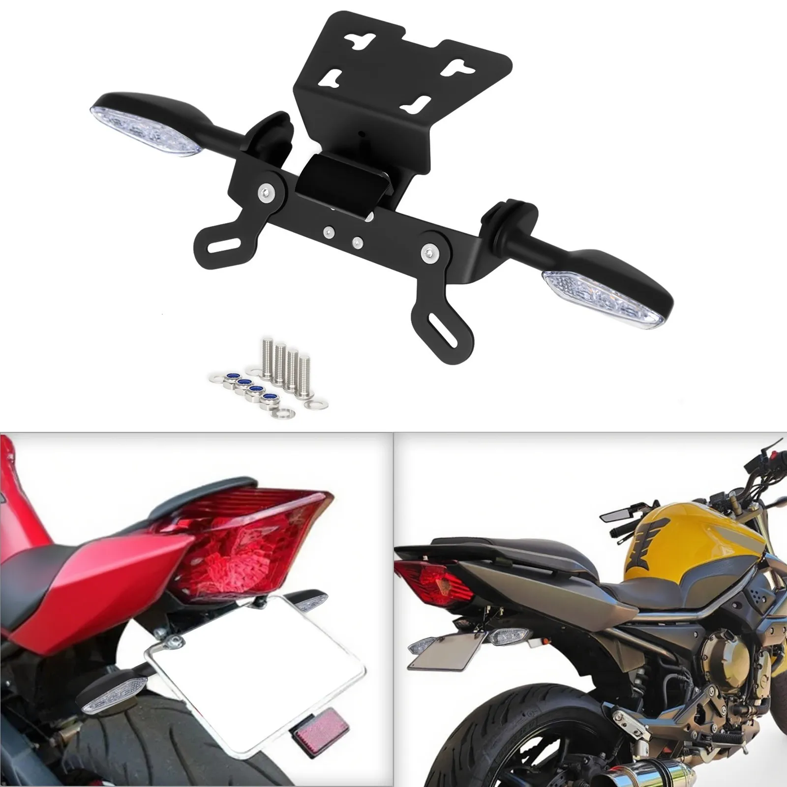 

Registration Plate Holder Short FENDER Eliminator LED Turn Signal For YAMAHA XJ6N/ XJ6 Diversion 09-16 Diversion F 10-2017 FZ6R