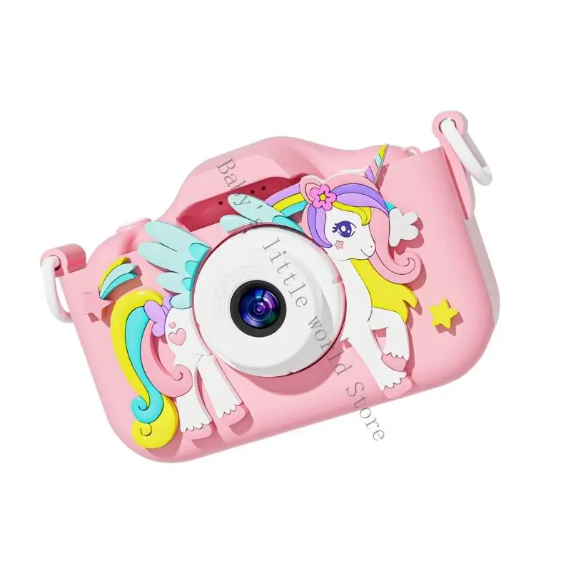 كاميرا متينة للأطفال بعدسة مزدوجة وذاكرة 32 جيجا بايت لعبة تعليمية هدية للأعمار B2EB