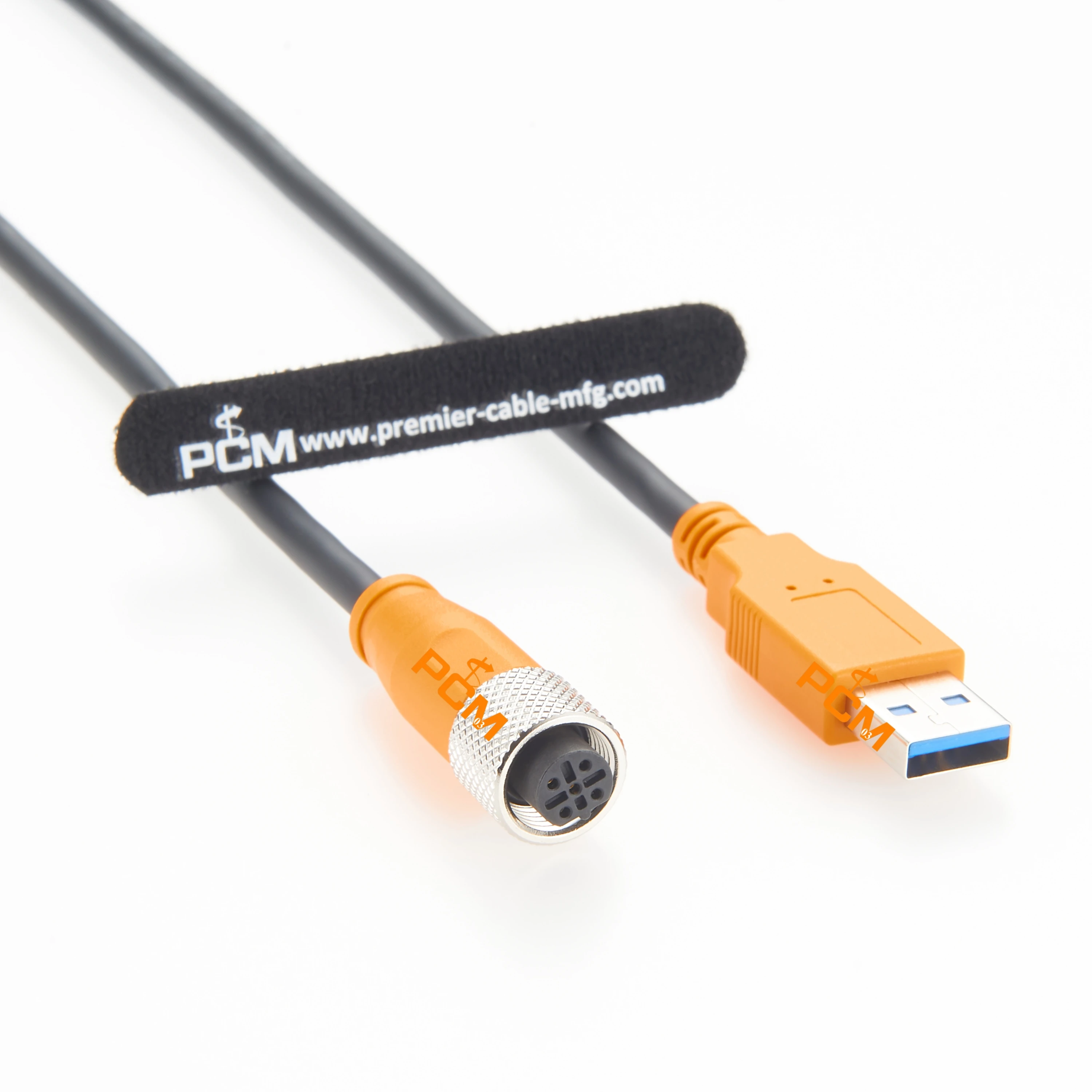 M12 para cabo conector usb 5 pinos para cabo de scanner usb fio de câmera industrial usb 3.0 para m12 macho fêmea linha de extensão e12689