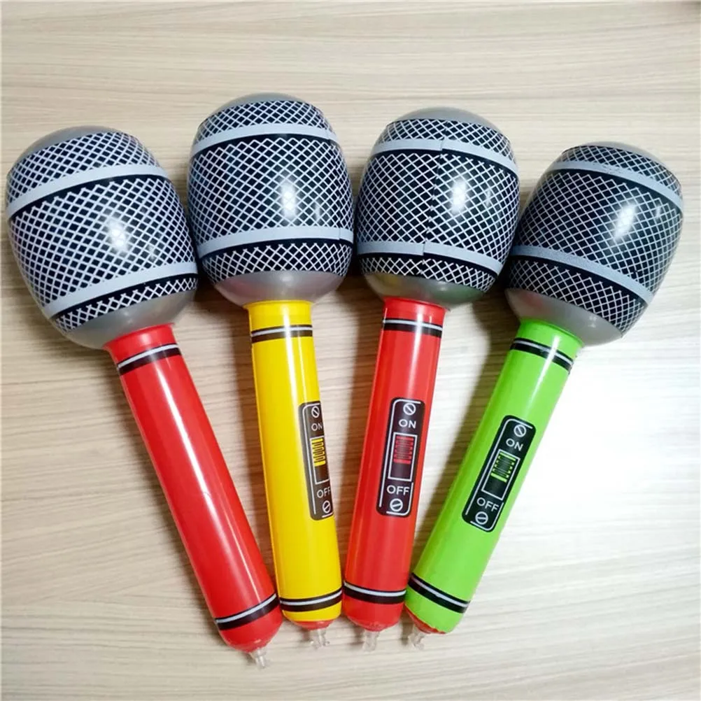 

Inflatable Microphone Concert Party Decorations Toys Supply Birthday Favors Blow Instruments Prop for Kids