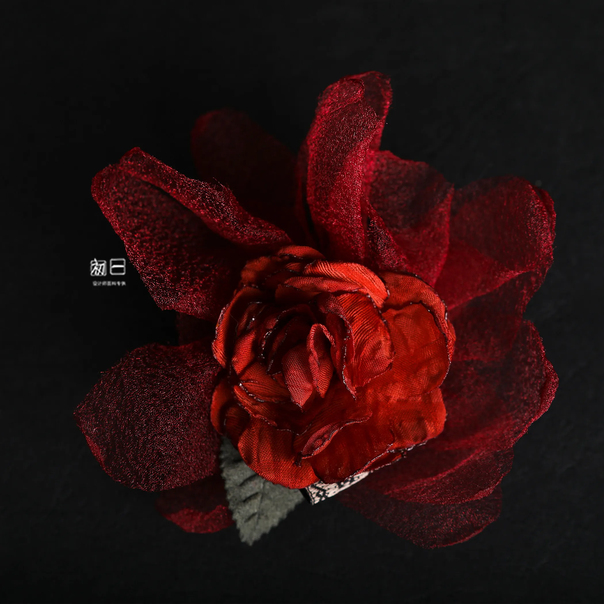 Peony Flower Gao Ding Handmade DIY Three-Dimensional Flower Organza Wedding Dress Mesh Clothing Designer Accessories