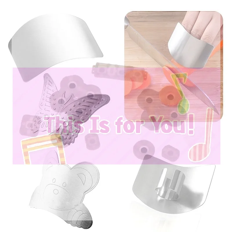 【MA】Stainless Finger Protector Hand Protector Cutting Vegetables Finger Guard Household Finger Protector Cutting Vegetables