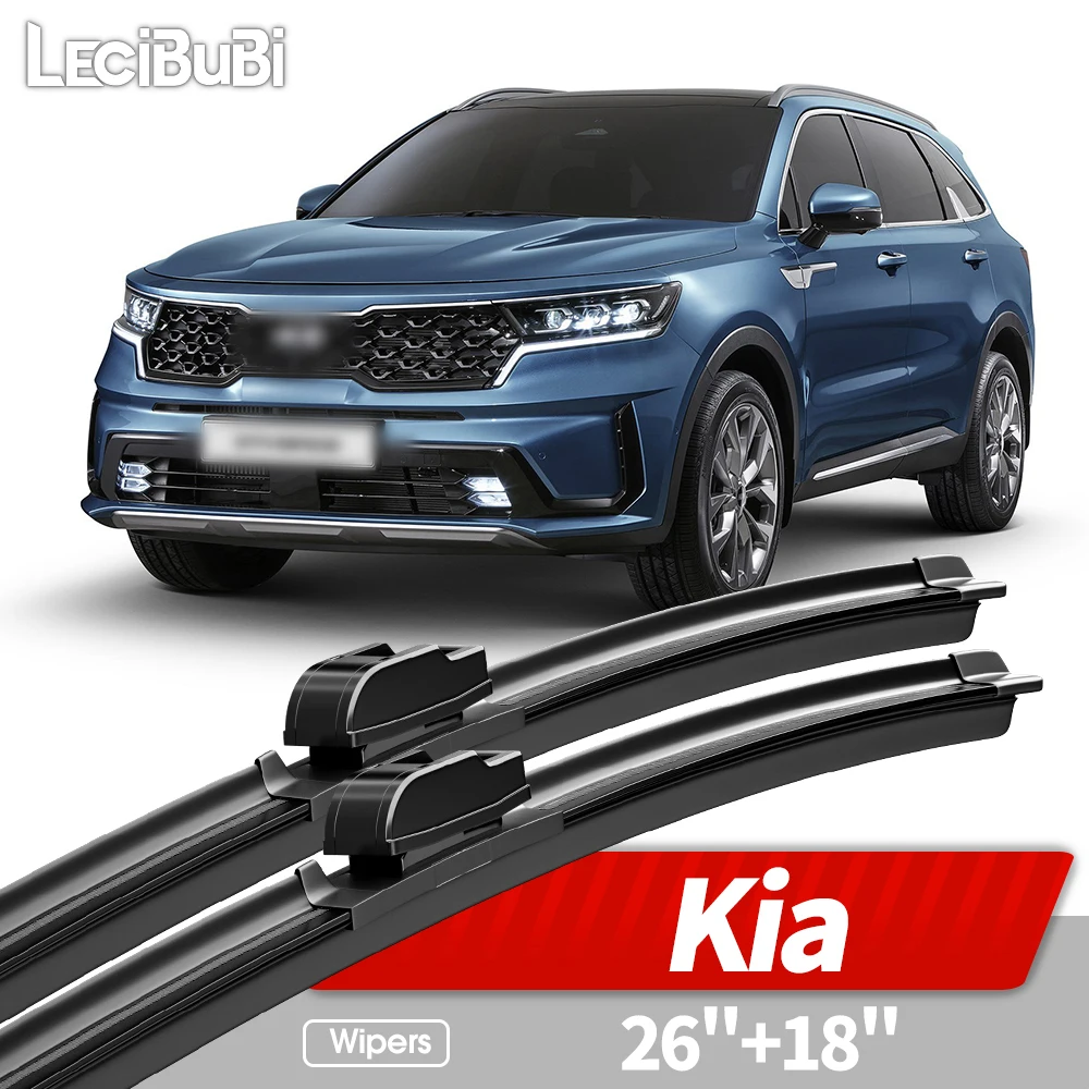 Escobillas Limpiaparabrisas Delanteras de 26"+18" para Kia Sorento, Optima, K5, MK4, Carnival, Stinger, Sedona YP, Accesorios para Parabrisas