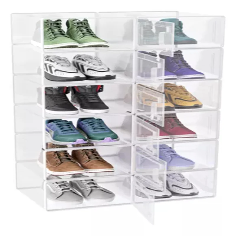 

12 Boxes Organizer Shoe Rack Tennis Stackable Organization Boxes