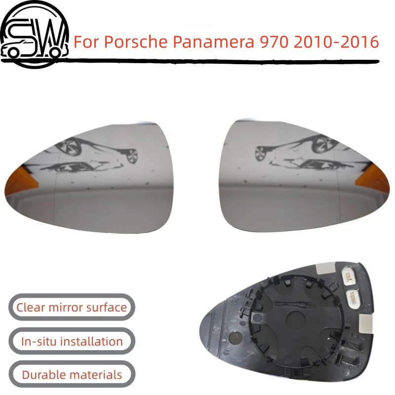 For Porsche Panamera 970 2010-2016 rearview replace left right lens Convex Heated Auto Side Mirror Glass