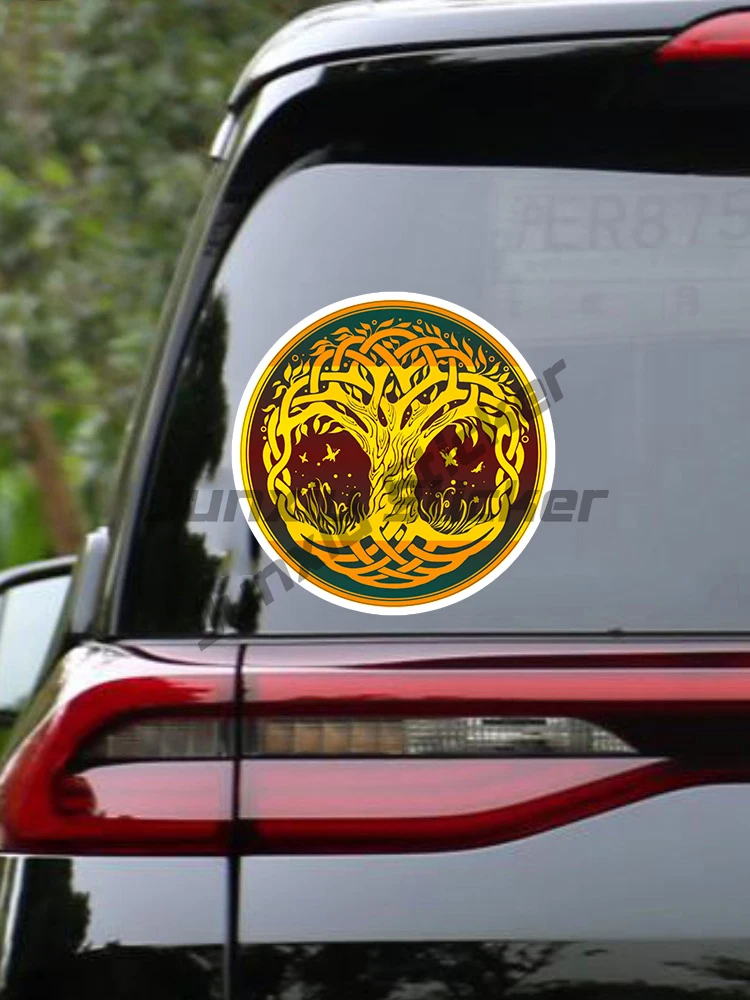 

Self-adhesive Decal Yggdrasil The Viking Tree of Life Car Sticker Waterproof Auto Decors on Bumper Rear Window Laptop