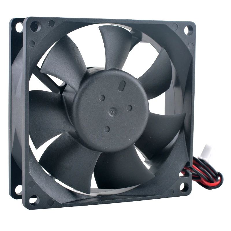 ACP8025 80mm Cooling Fan 80x80x25mm DC 5V/12V/24V 2-Pin Axial Flow Fan for Chassis Power Frequency Converter Computer Case