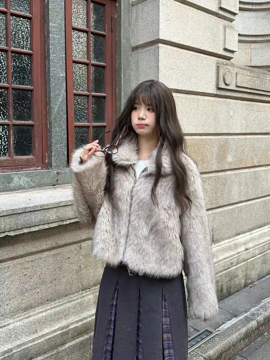 

Новая зимняя корейская теплая хлопковая одежда с мехом для женщин, маленький размер, экологически чистая