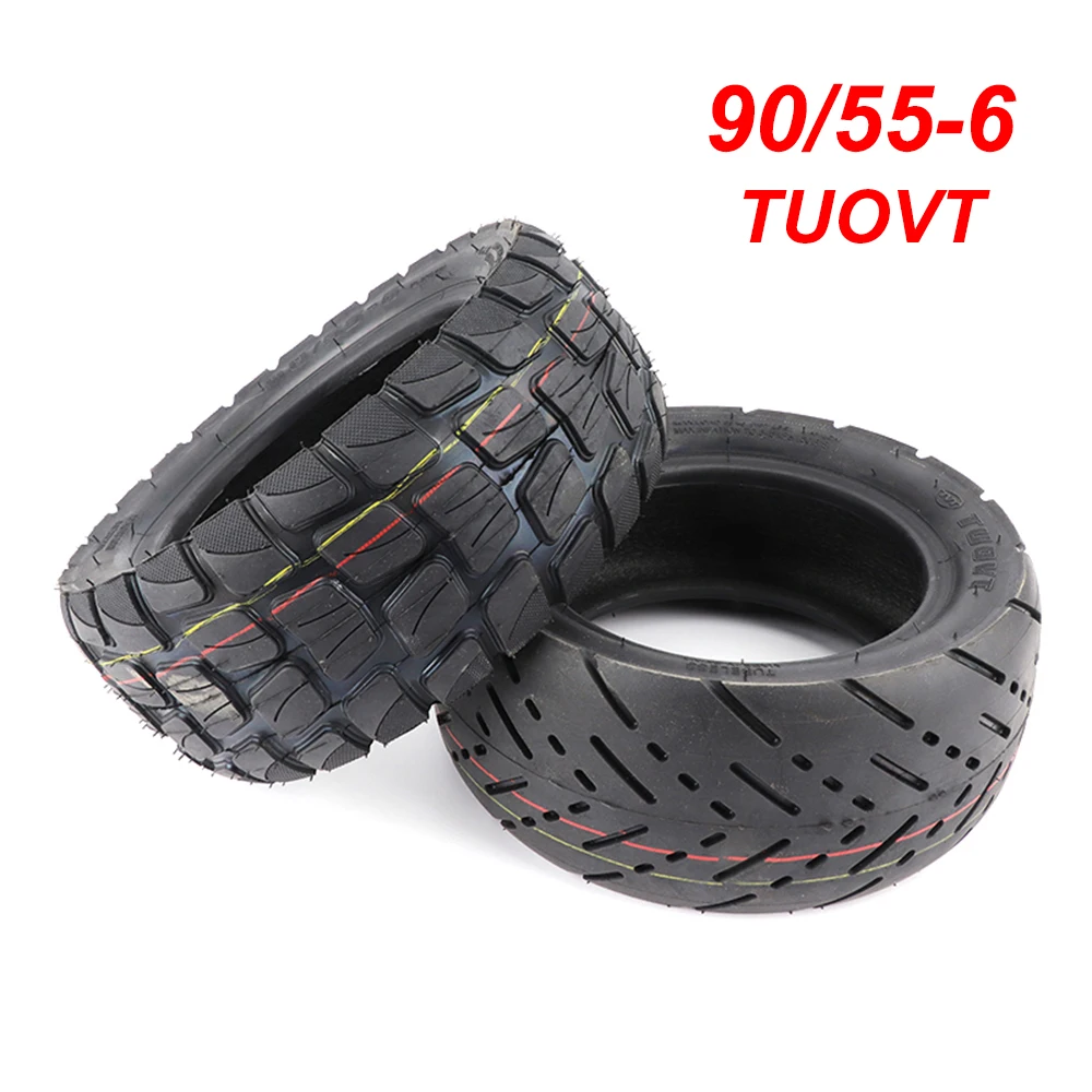 

10-дюймовая шина для скутера TUOVT, 10-дюймовая бескамерная шина 90/55-6, внедорожная вакуумная шина для аксессуаров для электрических скутеров