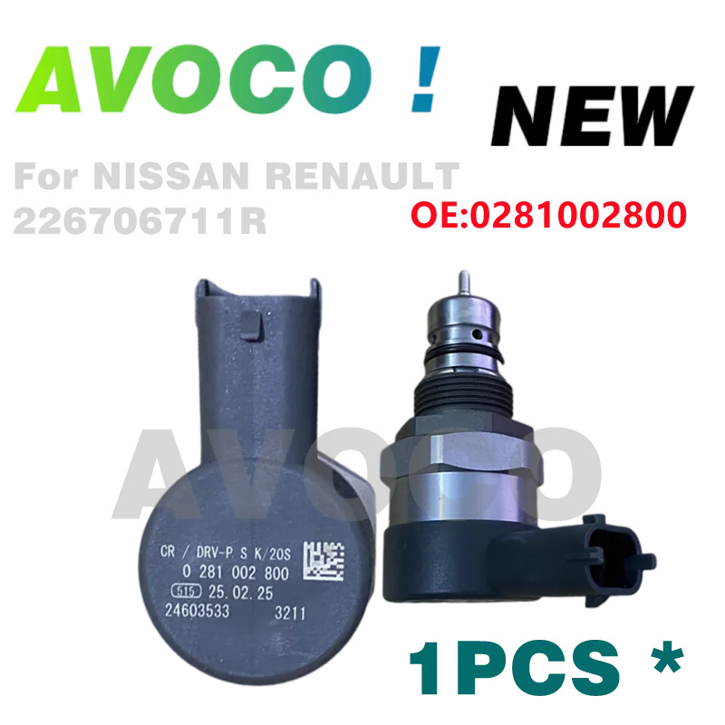

2800 High Quality Common Rail Pressure Regulator Diesel Fuel Pressure Regulator DRV 0281002800 For N-ISSAN R-ENAULT 226706711R