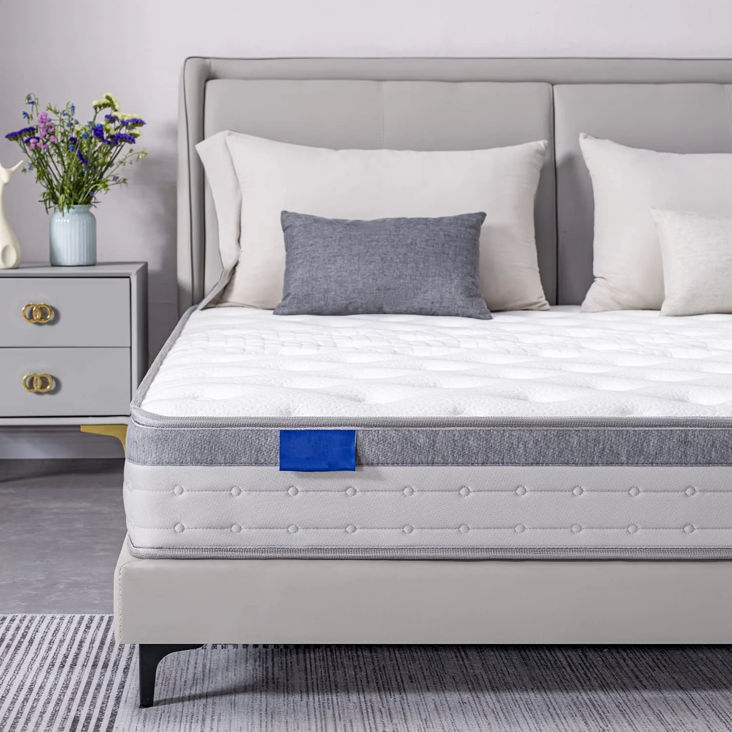 Orthopedic Super King Size Queen Bed Mattresses 13 Inch Cooling Gel-infused Foam latex pocket spring  Mattress rolling in a Box